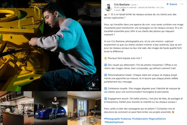 Cris Bastiane LinkedIn- Photographe professionnel